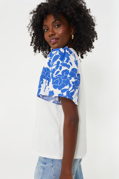 Blue Floral Mollie Tee