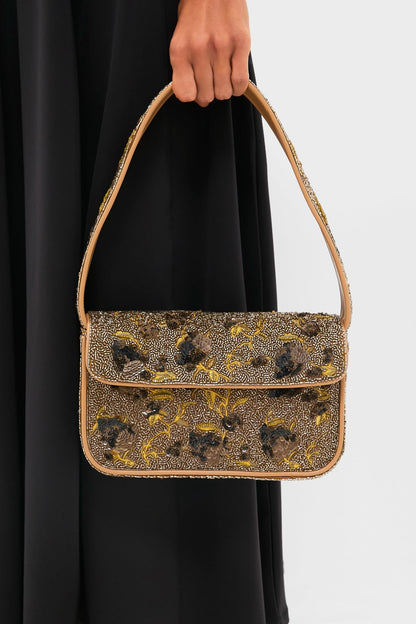 Vintage Floral Tommy Beaded Bag