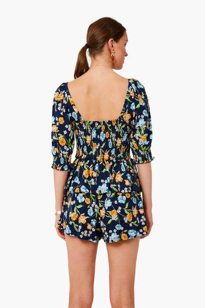 Spring Blooms Knit Smocked Top