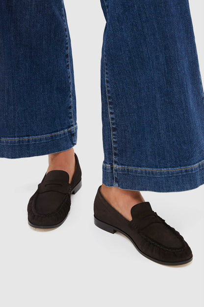 Chocolate Suede Vivian Loafers