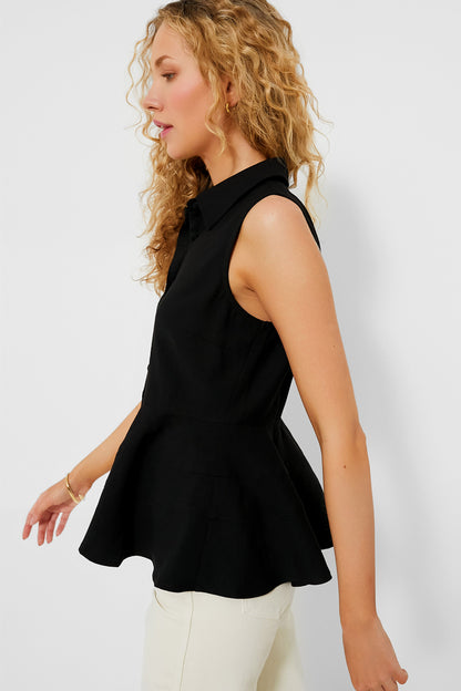 Black Sleeveless Ashlen Blouse