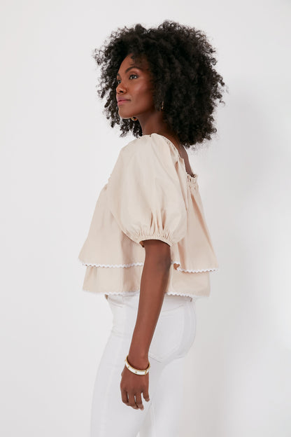 Tan Ric-Rac Layered Suzie Top