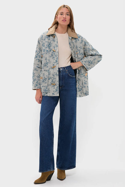 Cornflower Toile Barn Jacket