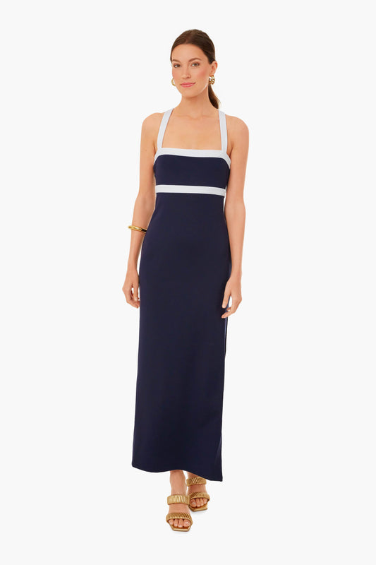 Navy Augustine Midi Dress