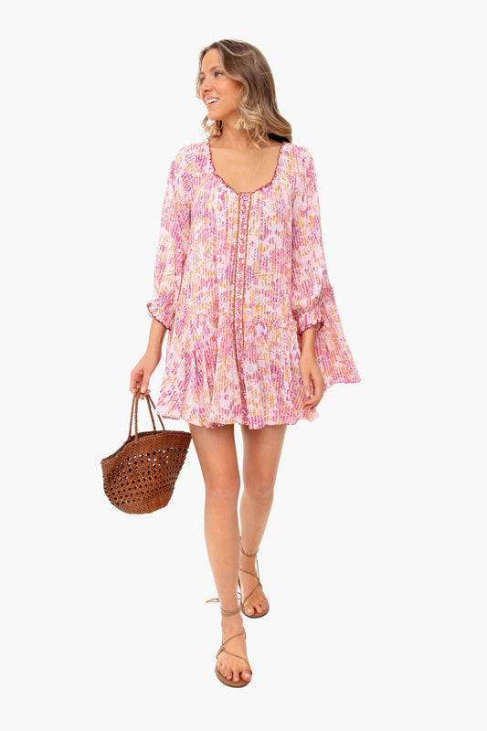 Pink Marigold Tesorino Drop Waist Dress