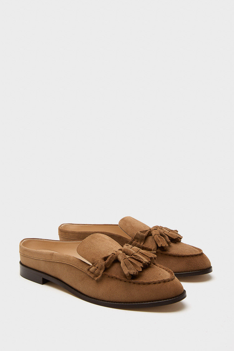Camel Suede Mara Loafers