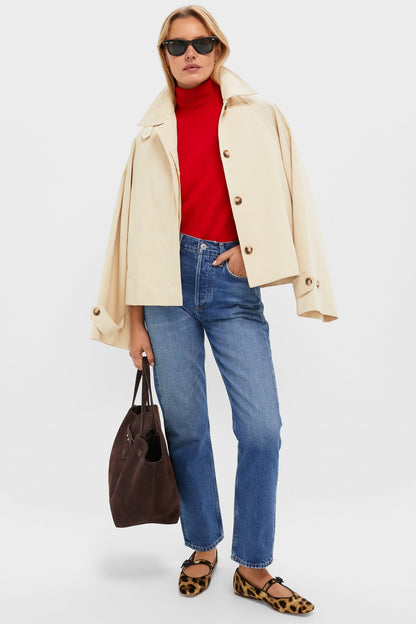 Martin Red Cashmere Turtleneck Sweater