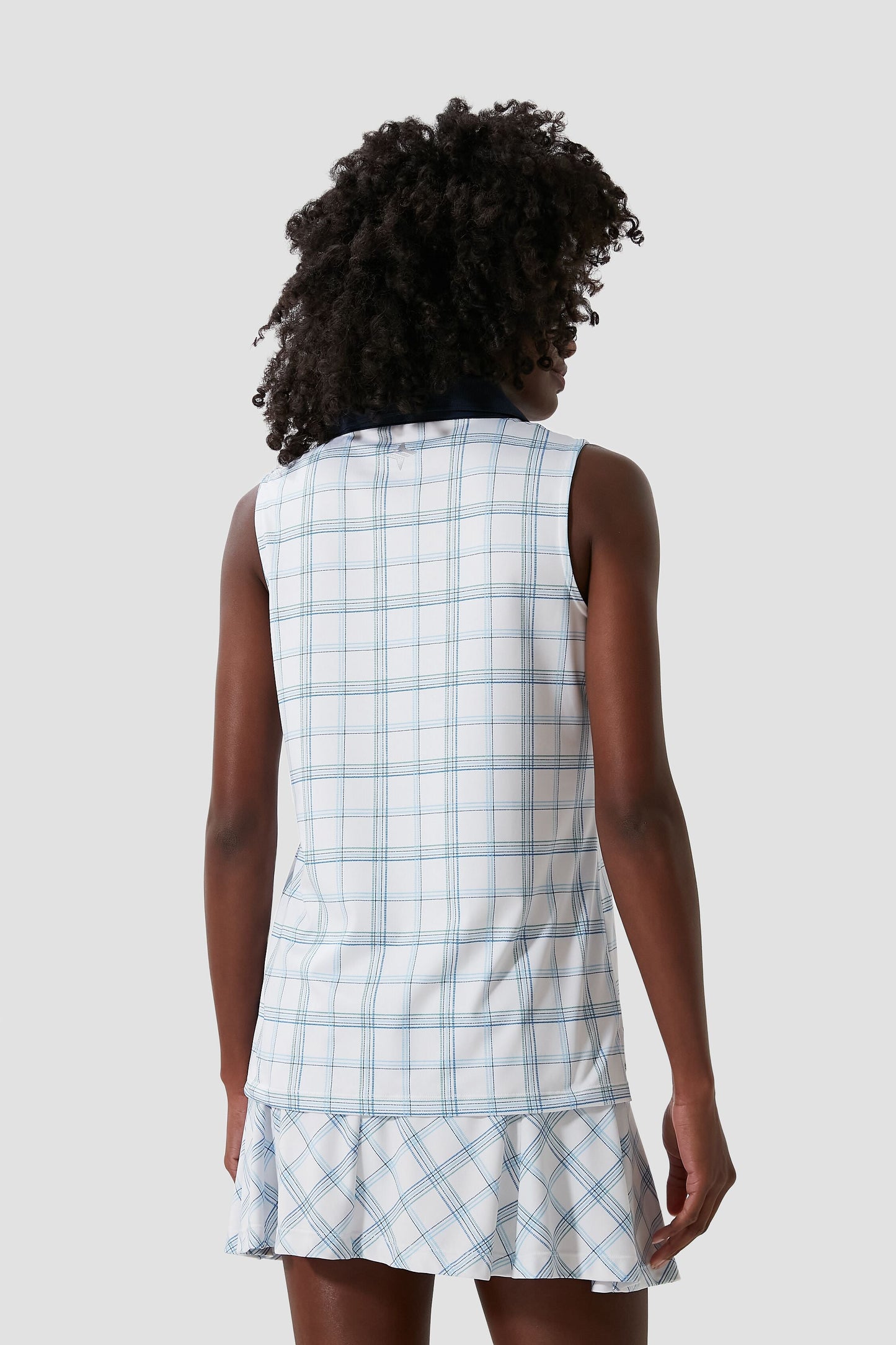 Provincial Plaid Sleeveless Caroline Polo