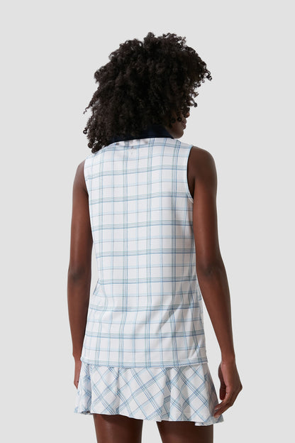 Provincial Plaid Sleeveless Caroline Polo