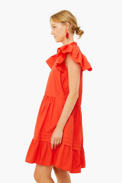 Scarlet Gaia Solid Cotton Flutter Sleeve Tunic