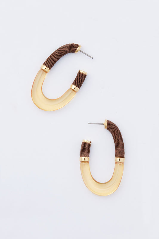 Chestnut Zuri Hoop Earrings