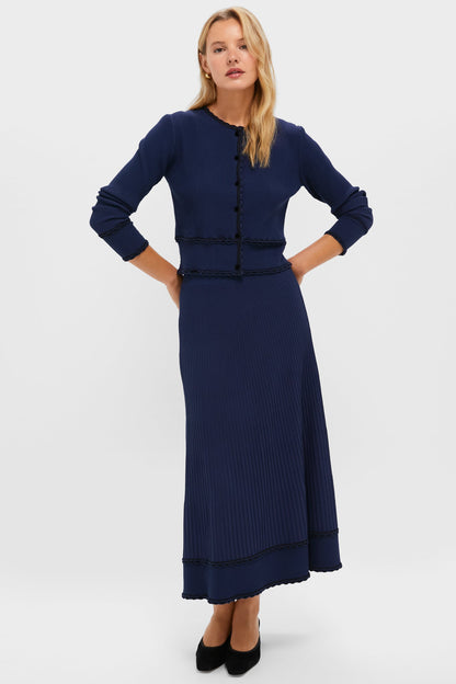 Navy Knit Lily Cardigan