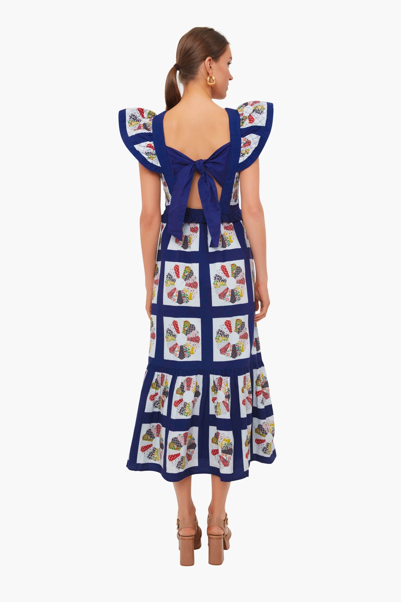 Multi Pippin Patchwork Smocked Apron Dress