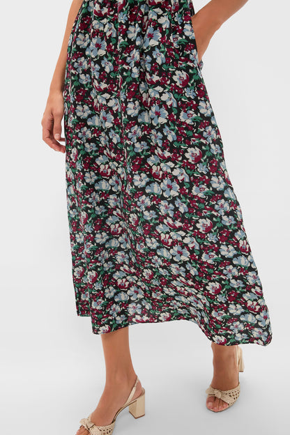 Peonia Print Amalie Midi Dress