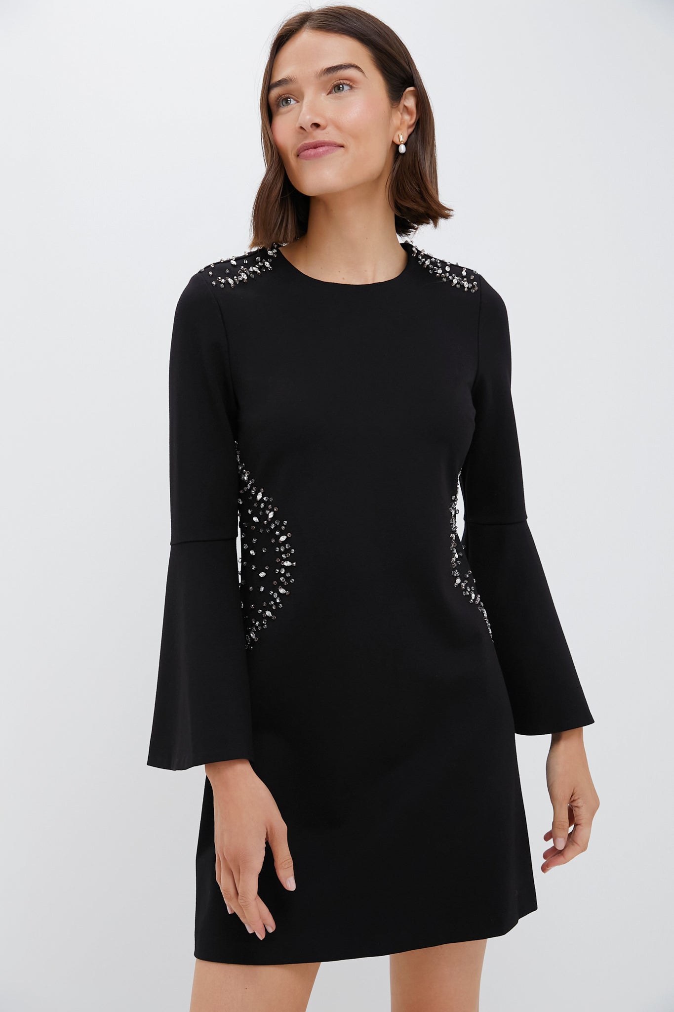Black Embellished Farrow Dress
