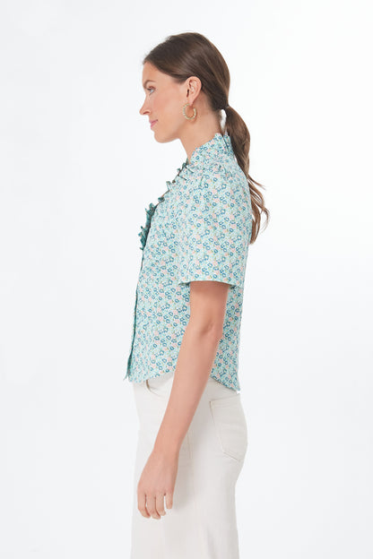 Blue Floral Rory Blouse