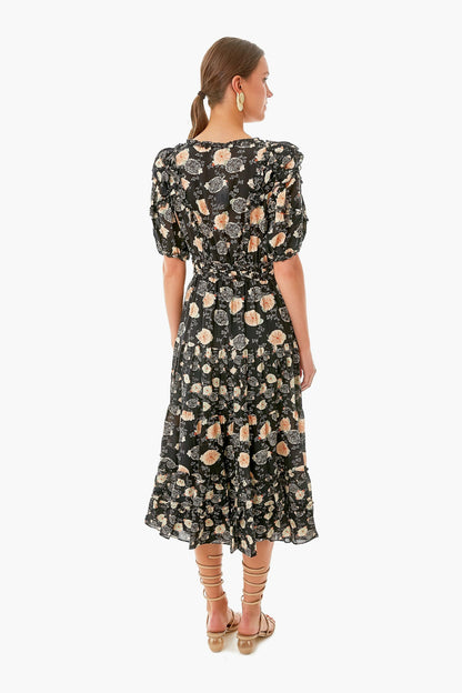 Noir Floral Irvette Dress
