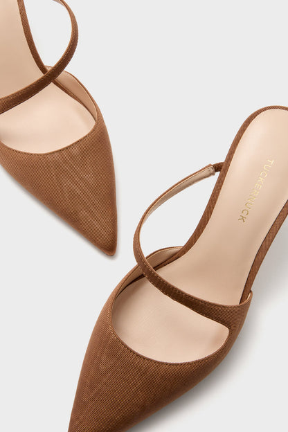 Chestnut Moire Mimi Heels