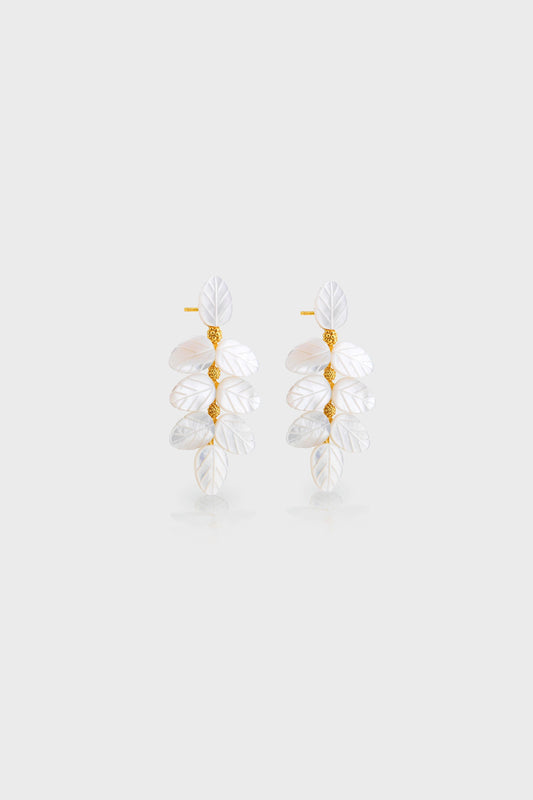 Mermaid Garden Vine Drop Earrings - MOP