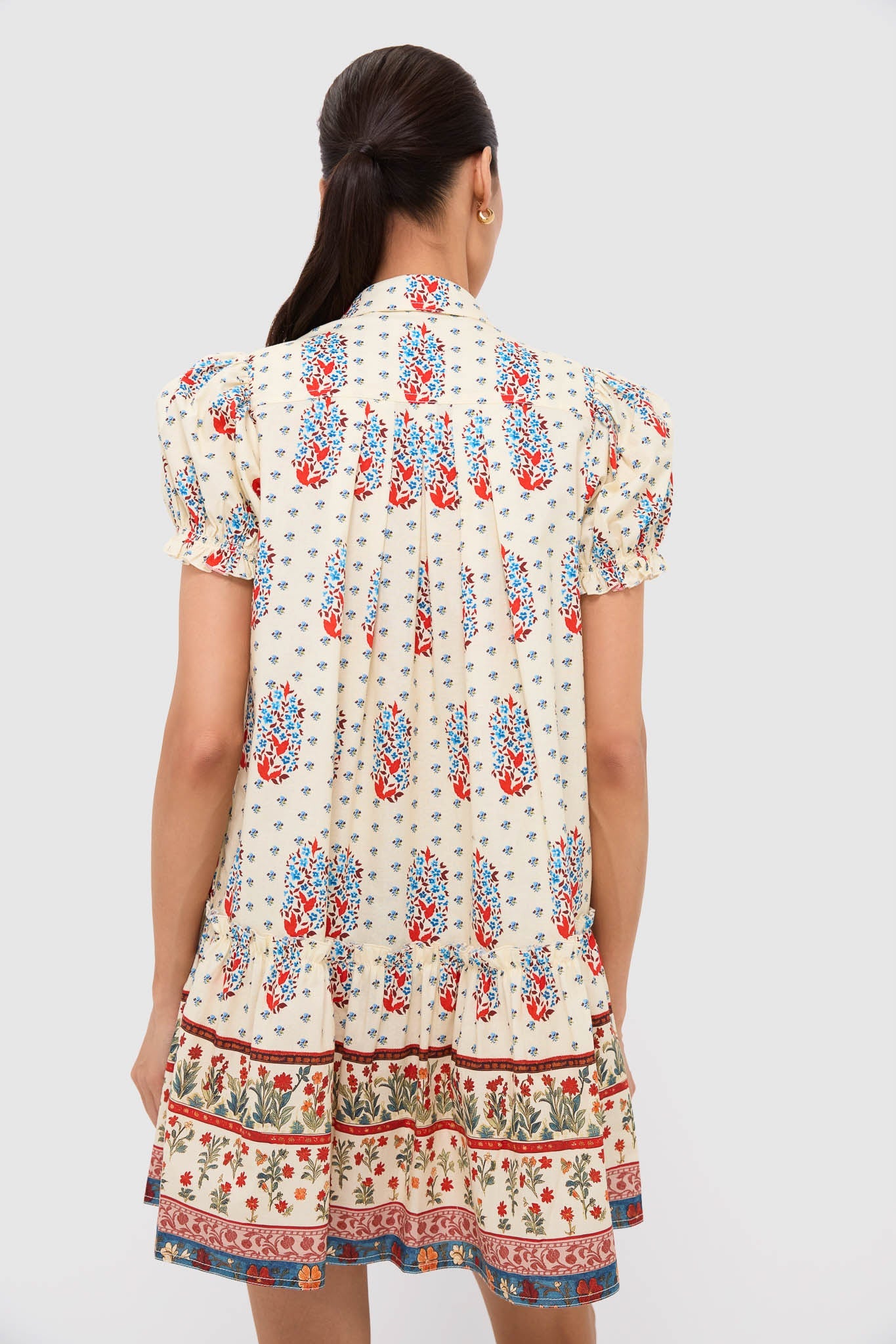 Fall Floral Cream Drifter Mini Dress