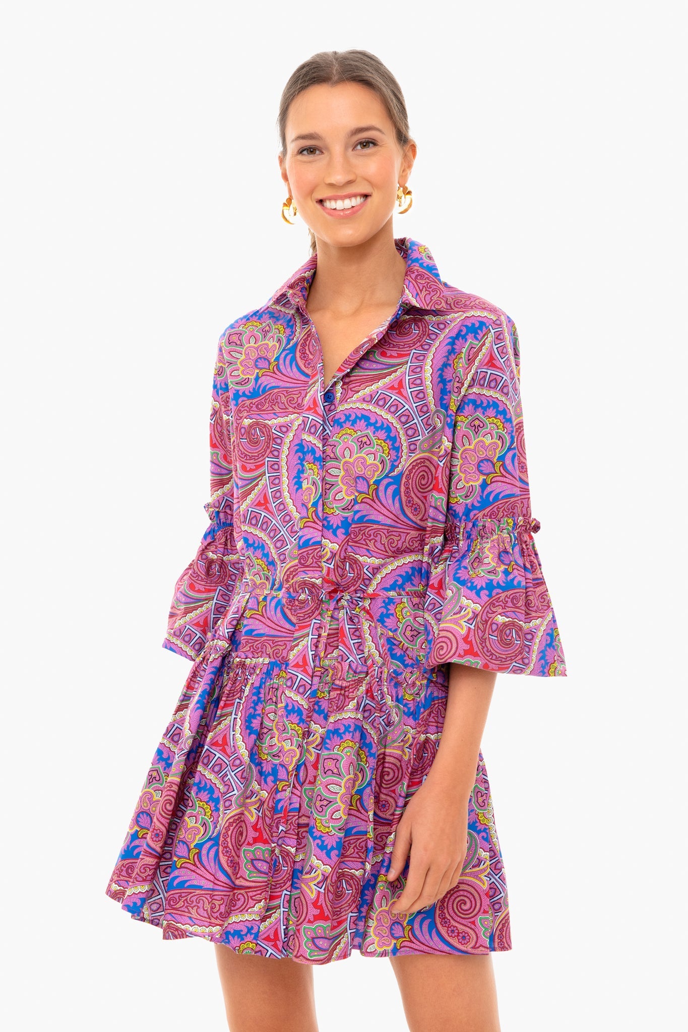 Berry Paisley Zamata Dress