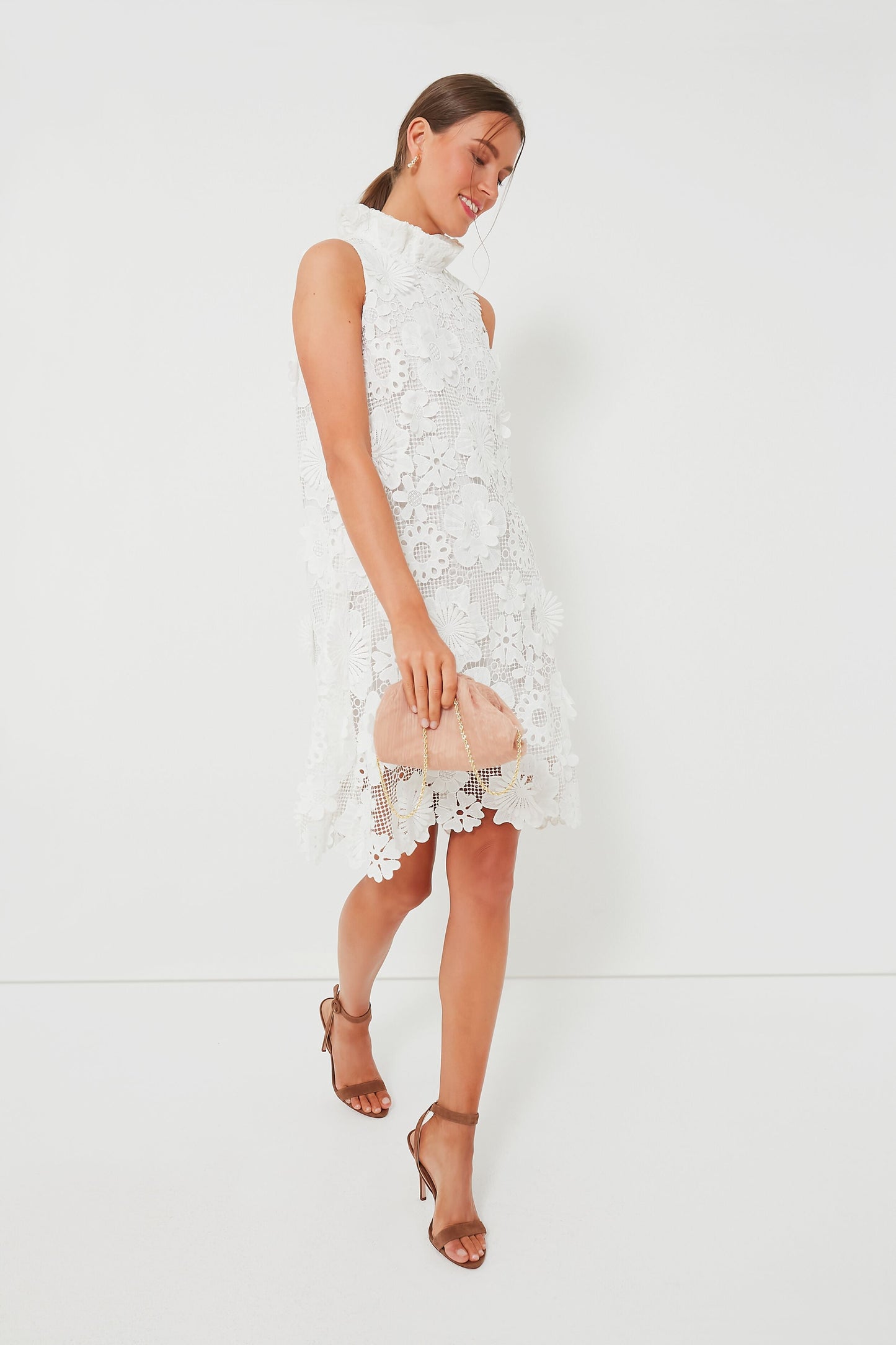 Blanc Guipure Lace Blythe Dress