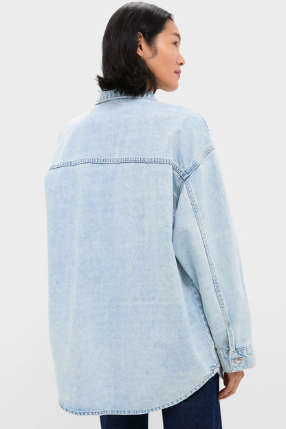 Sky Blue Sheeba Denim Overshirt