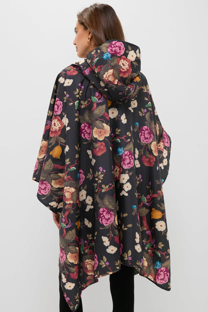 Black Floral Barbour x Tuckernuck Poncho