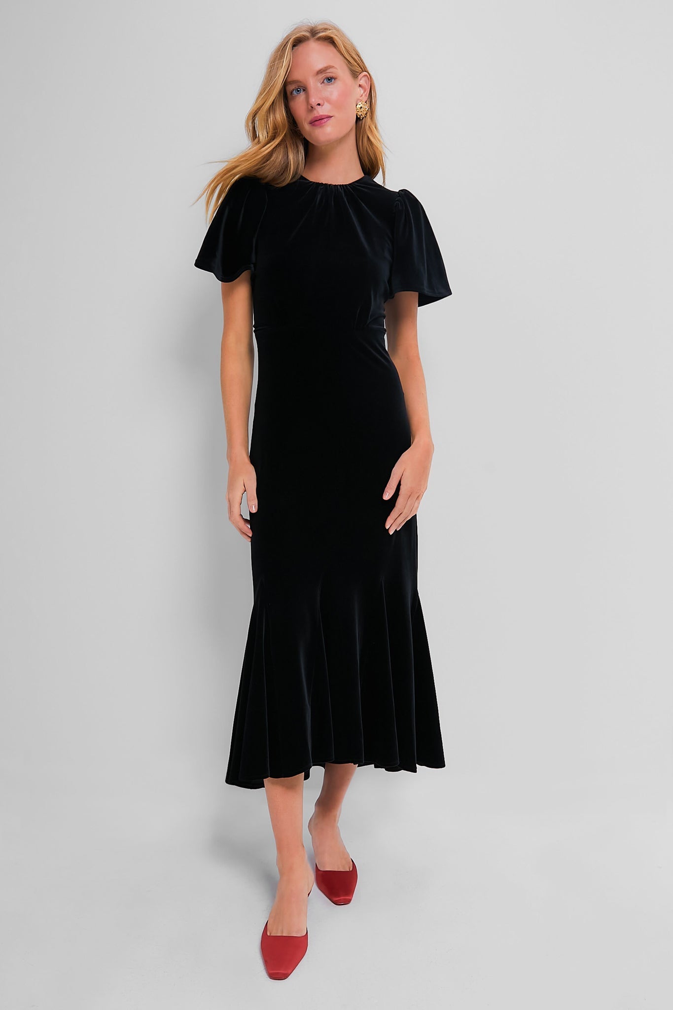 Black Velvet Elodie Dress