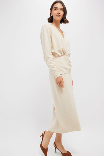 Cream Fraser Midi Dress