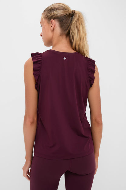 Winetasting Ruffle Performance Jersey  Lea Tank