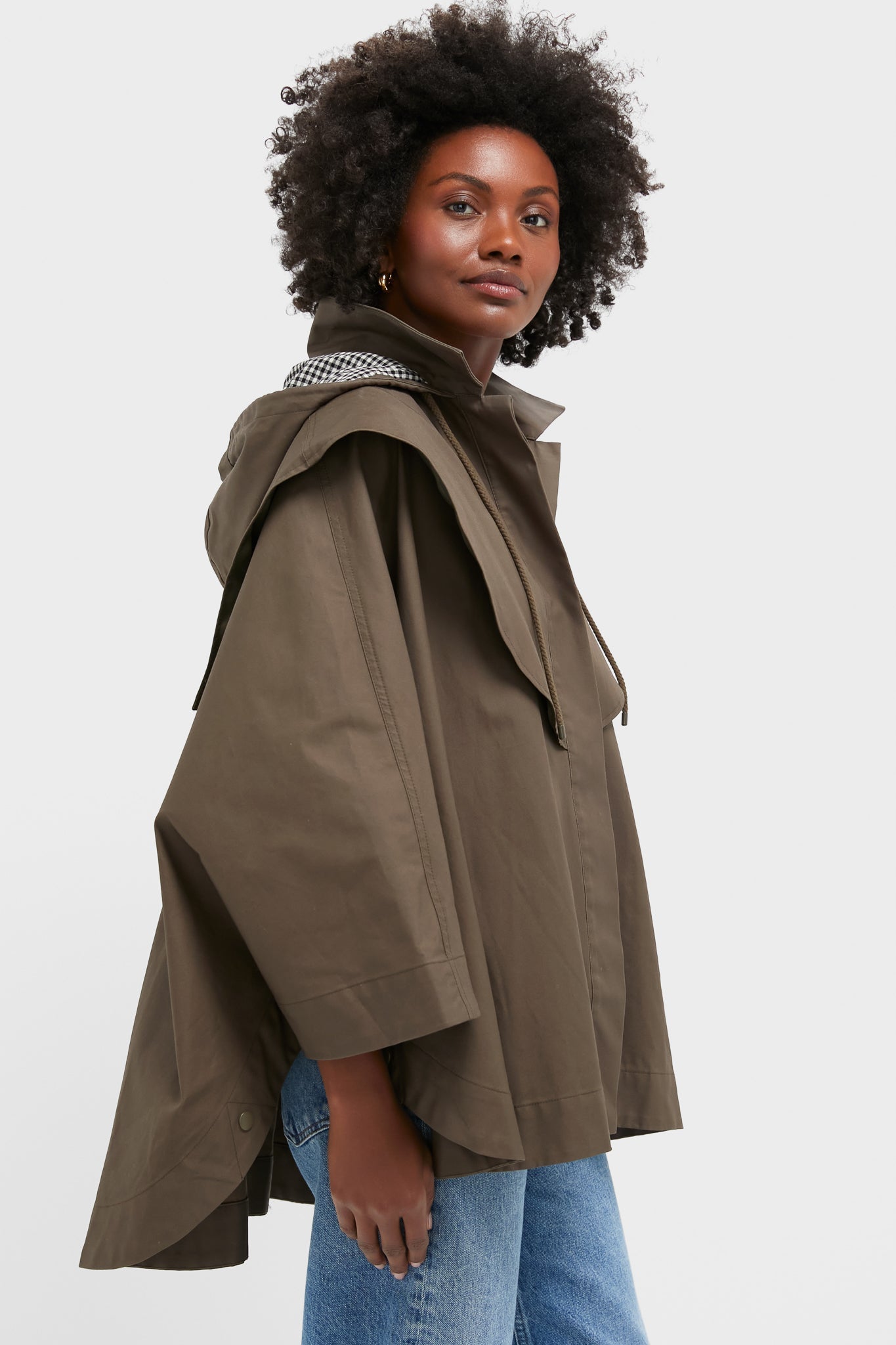Olive Fletcher Wax Poncho