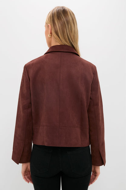 Deep Mocha Vegan Suede Zaria Jacket