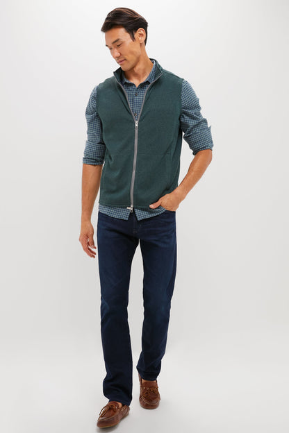 Deep Verdant Crown Sweater Fleece Vest