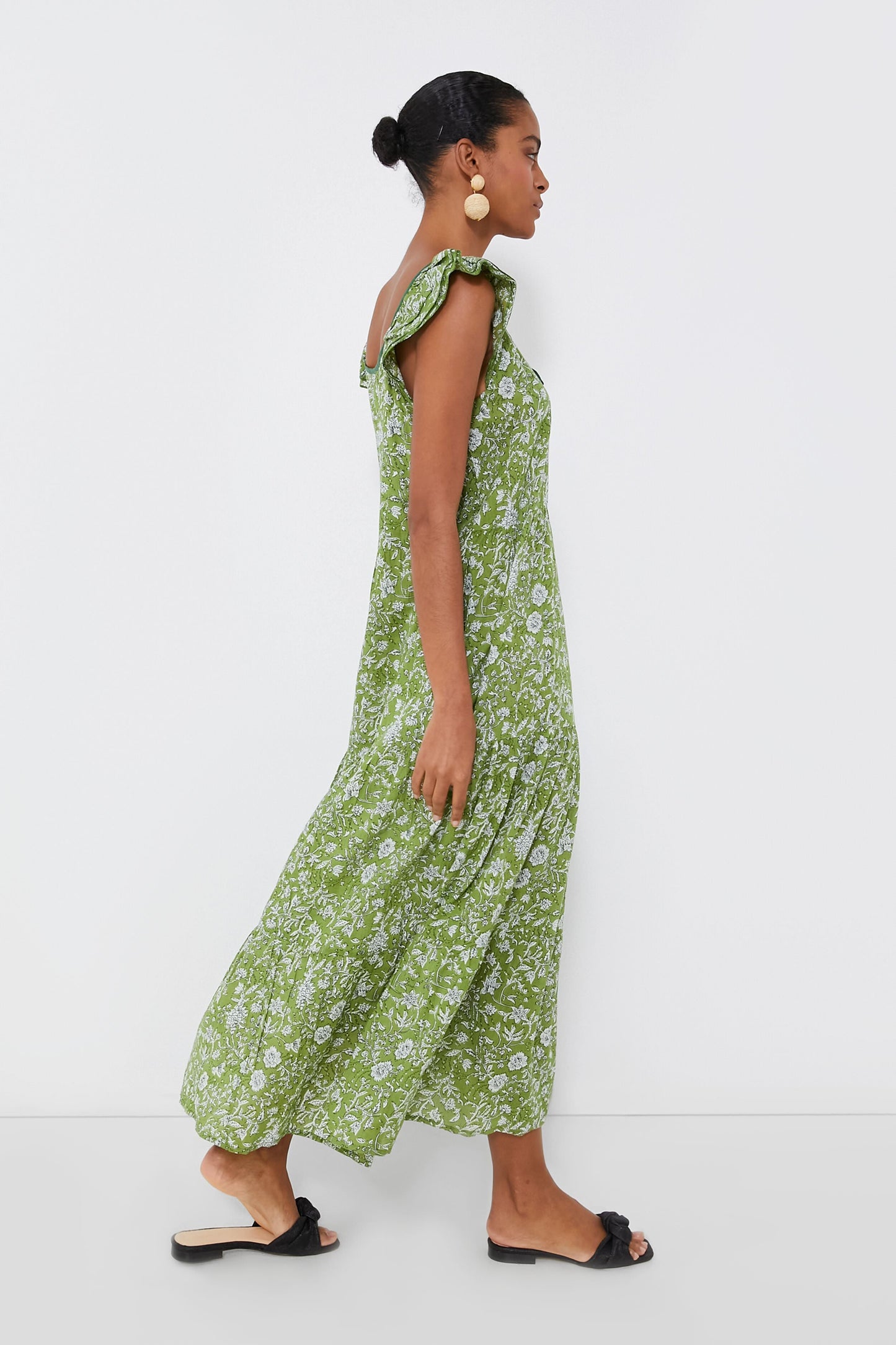 Sea Moss and Dandelion Sayulita Tier Caftan