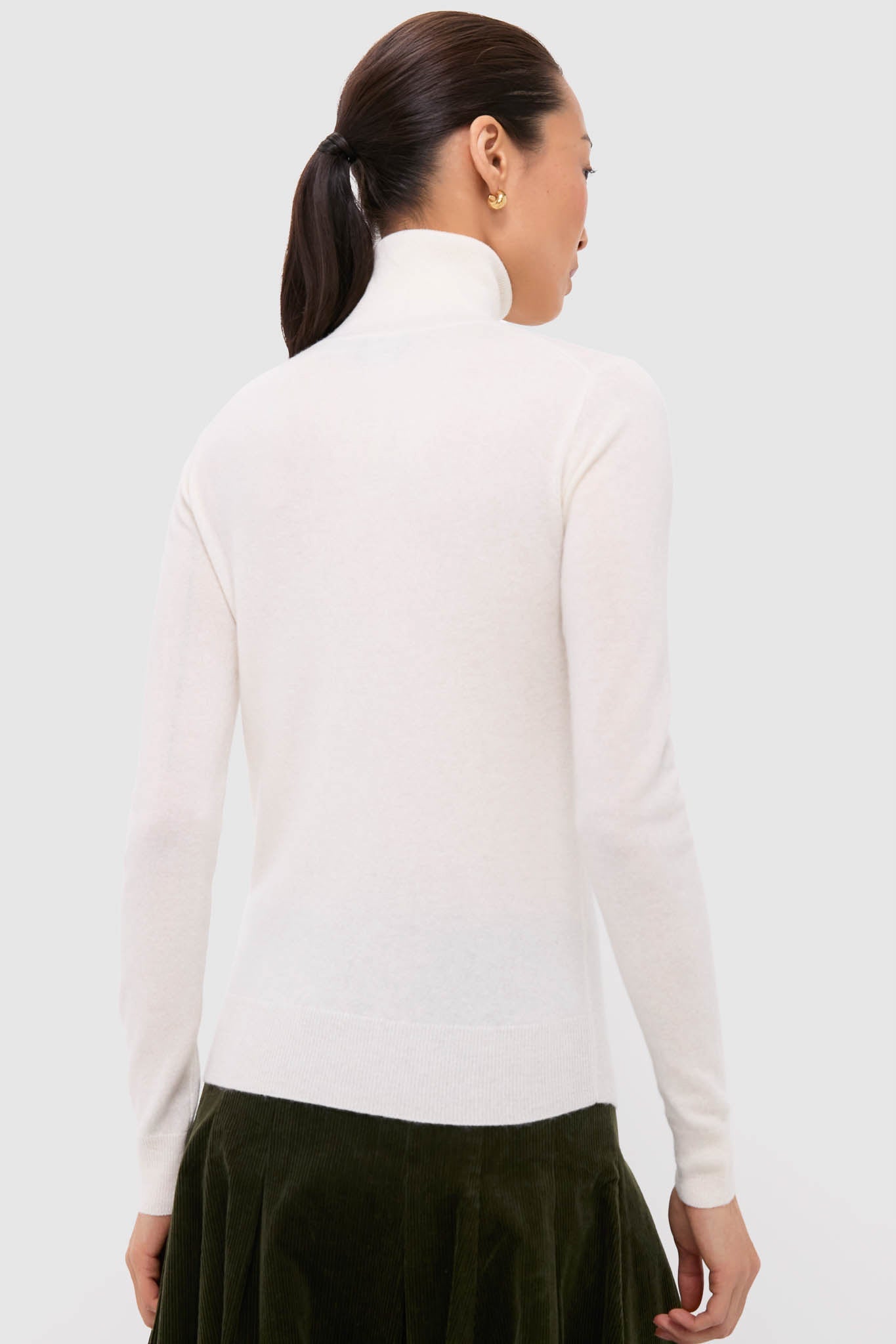 Cream Cashmere Long Sleeve Pullover