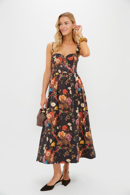 Baroque Floral Maria Dress