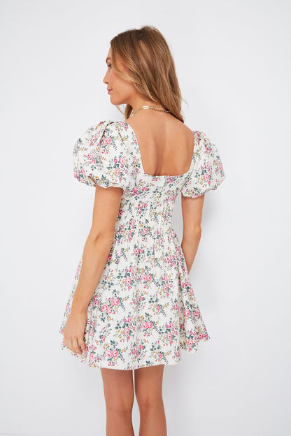 Pink Floral Aurelia Mini Dress