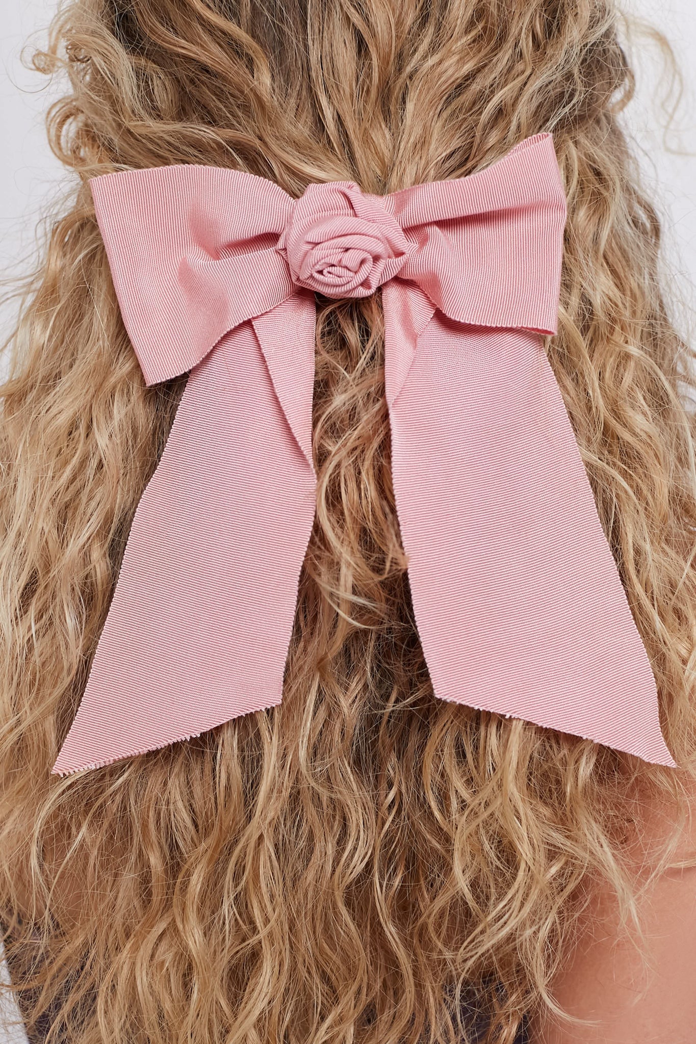 Pink Rosette Hair Bow