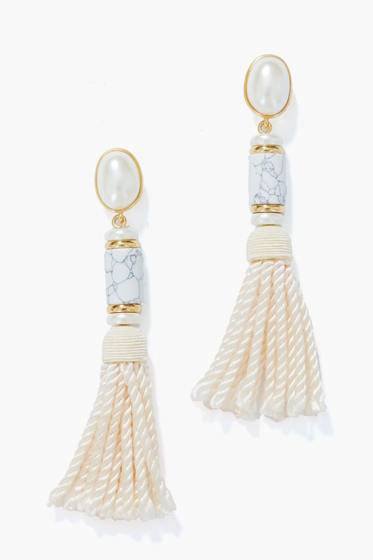 Cream Collins Earrings
