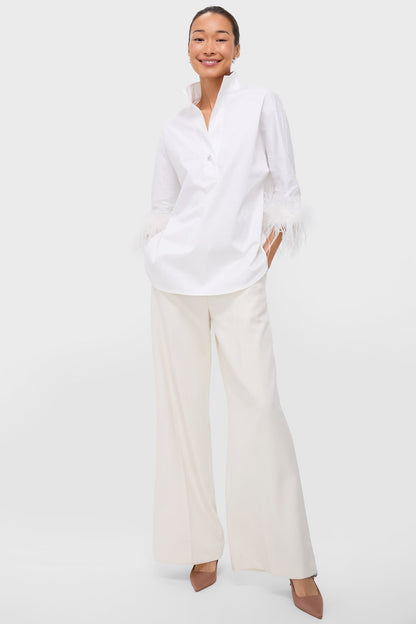 White Feather Willow Blouse