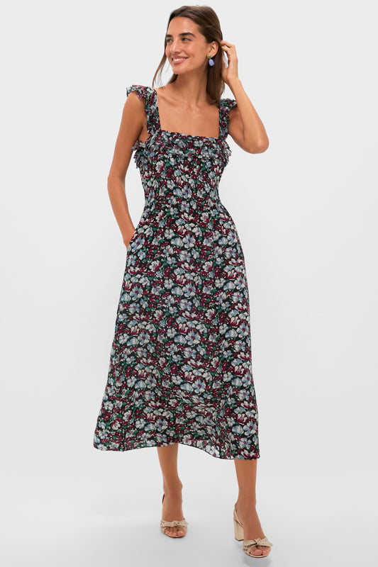 Peonia Print Amalie Midi Dress