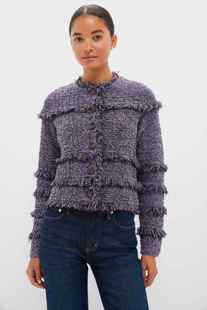 Dewberry Gita Knit Tweed Jacket