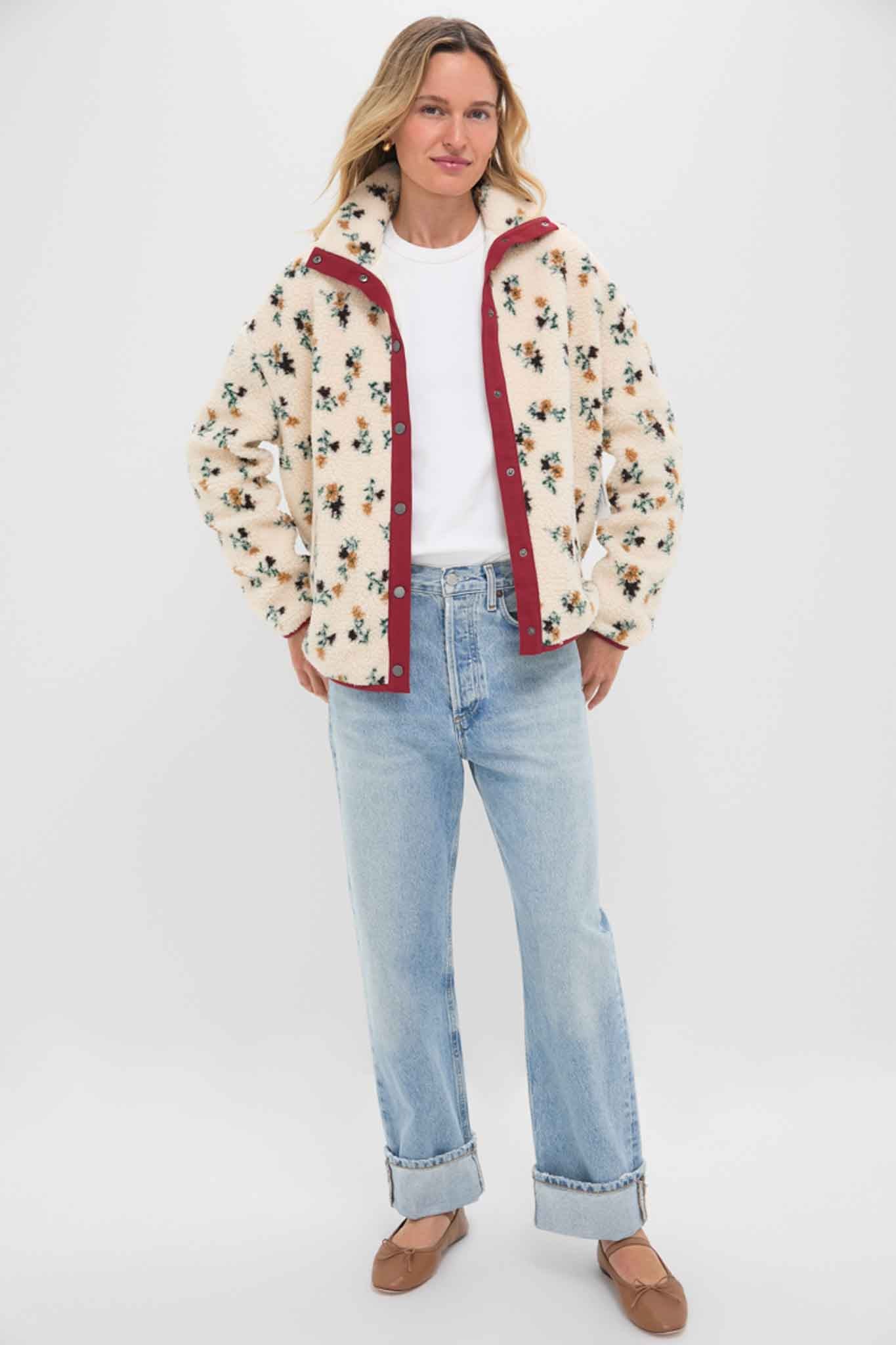 Rust Multi Fleece Aliza Jacket