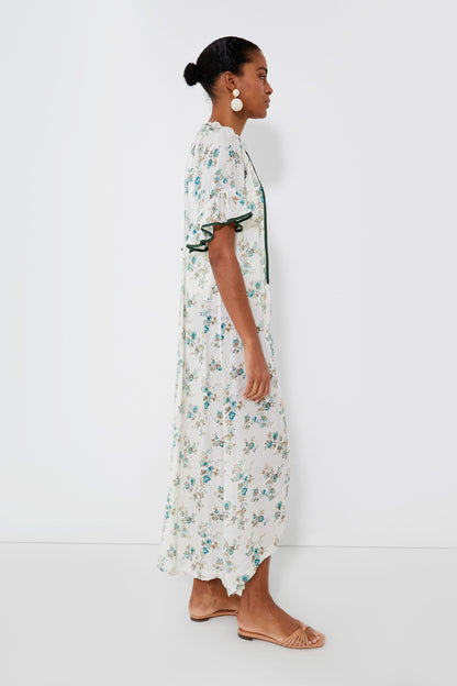 Delphinium Bloom Maxi Cassis Caftan