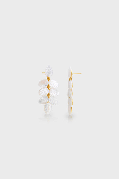 Mermaid Garden Vine Drop Earrings - MOP
