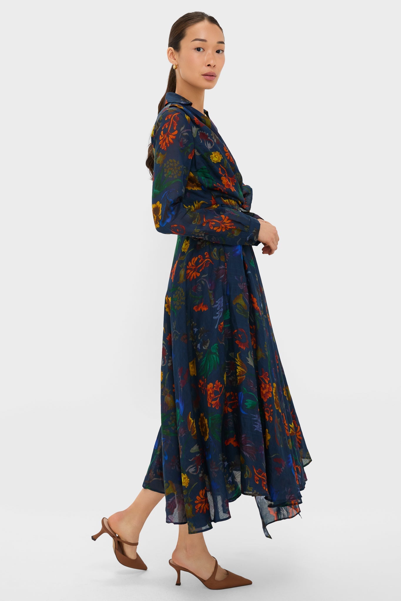 Dark Floral Sash Yay! Dress