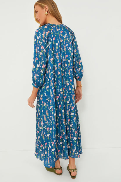 Navy Floral Zoe Maxi Dress