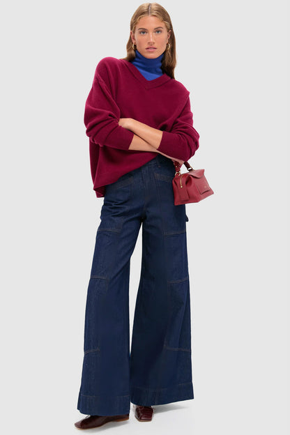 Crimson and Sapphire Doris Cashmere Sweater