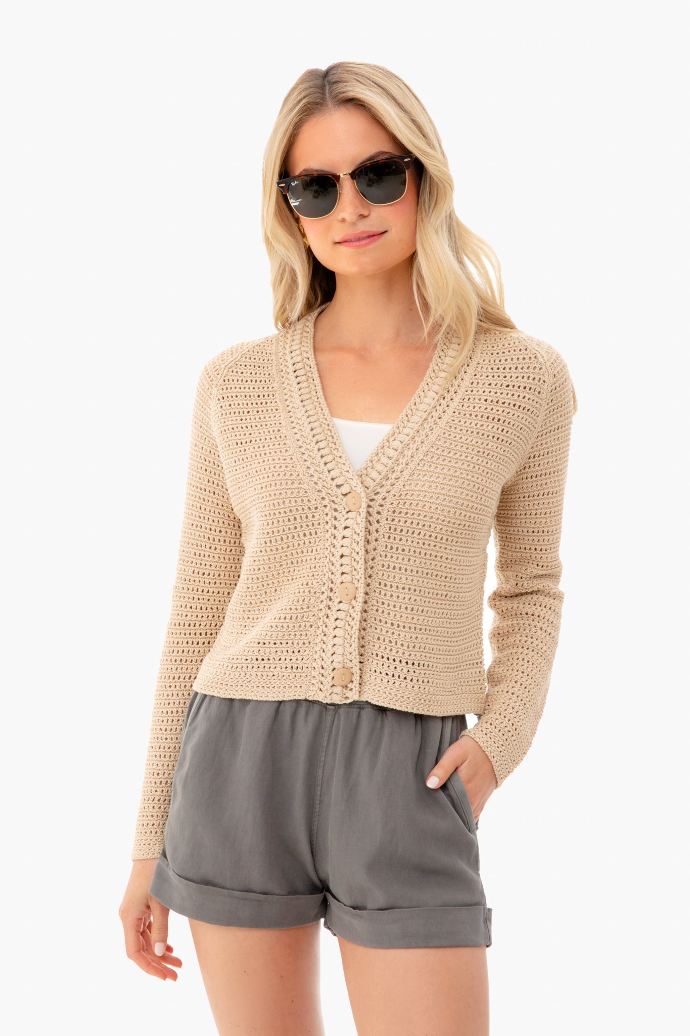 Straw Crochet Cardigan